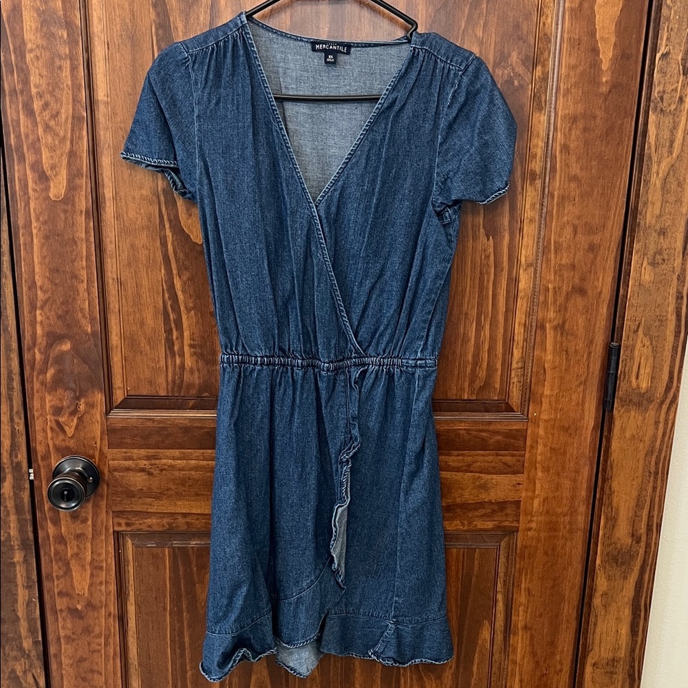 J. Crew Dark Blue Denim Mini Dress